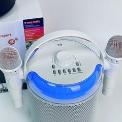 Loa karaoke bluetooth KTV Y-9 kèm 2 micro không dây xách tay [BH 6 tháng]