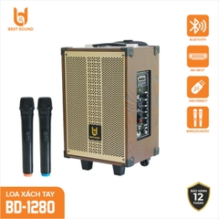 Loa 3 tấc BD-1280 bluetooth karaoke kéo 30w 2 micro không dây siêu hay [BH 1 năm, đặt trước 1 tiếng]