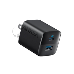 Cóc sạc nhanh 33w Anker A2331 series 3 (1 cổng type-c vs 1 cổng usb) chính hãng (đen, trắng) [BH 1 năm]