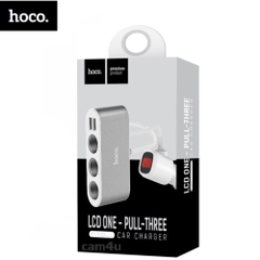 Cóc Sạc Nhanh Xe Hơi Hoco Z13 có 3 Cổng Tẩu Sạc và 2 Cổng Usb Chính Hãng [BH 1 năm]