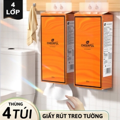 Khăn giấy vệ sinh rút treo tường đa năng NTR1688 /  Cheerfful (giá bán là 1 gói, thùng nguyên 4 gói)