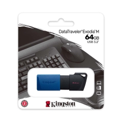 Usb 3.2 Kingston DTXM nắp trượt 64Gb DataTraveler Exodia chính hãng [BH 2 năm]