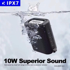 Loa bluetooth KOLEER S31 (ko có led) chống nước waterproof có dây đeo siêu hay [BH 6 tháng]