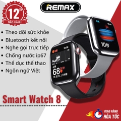 Đồng hồ thông minh Remax Watch 8 {Trắng Xám/ Đen} Smart Watch chính hãng (giống Apple Watch) [BH 1 Năm]