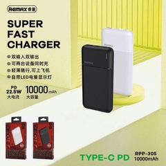 Pin sạc nhanh 22.5w REMAX RPP-305 10.000mAh dự phòng PD [BH 1 năm]