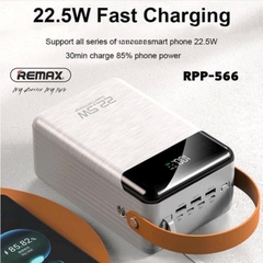 Pin sạc nhanh 22.5w Remax RPP-566 80.000mAh dự phòng kèm cáp liền pin, có đèn pin chính hãng [BH: 1 NĂM]