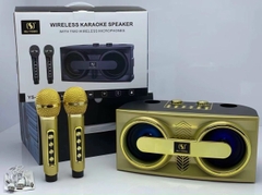 Loa bluetooth karaoke YS-206 kèm 2 micro không dây [BH 6 tháng]