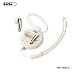 Tai nghe bluetooth REMAX CLEARBUDS C1 kiểu dáng Airpods có đế sạc chính hãng [BH 1 năm]