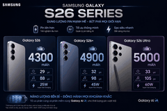 Pin Samsung Galaxy S26 series 2026: Dung lượng bao nhiêu, sạc nhanh cỡ nào, dùng được bao lâu?