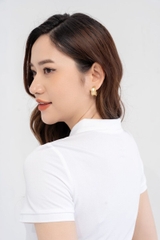 Áo Polo nữ café cổ trơn