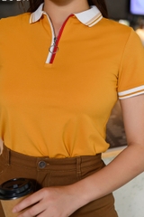 Áo polo phối khóa cổ