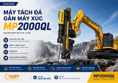 Máy Khoan Tách Đá Gắn Đầu Máy Xúc MP2000QL – Giải Pháp Phá Đá Tĩnh Lực Tách 20.000 Tấn