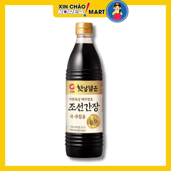 Nước tương dùng nấu canh Chungjungone 840ml 청정원 햇살담은 자연숙성 한식국간장 840ml