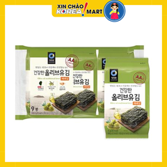 Lá kim tẩm dầu Oliu Chungjungone 5g x 9 gói | [청정원] 올리브유 재래김 9절11매9봉