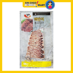 Mực sấy khô ăn liền nguyên con Jeonghwa 50g | 맥반석 통오징어 50g