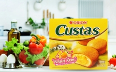 Bánh bông lan Custas nhân kem trứng/kem sữa 282g | 오리온 카스타드 오리지널/끼리크림치즈 138g