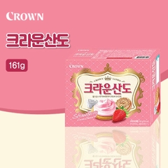 Bánh quy Crown Sando vị kem/vị dâu 161g | 해태 크라운산도 크림/딸기 161g