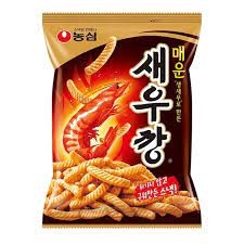Bánh snack tôm cay Hàn Quốc 90g | 매운새우깡 90g