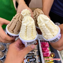 Kem lốc xoáy Fanfare vị vani 175ml | 아이스[롯데]빵빠레 바닐라 175ml