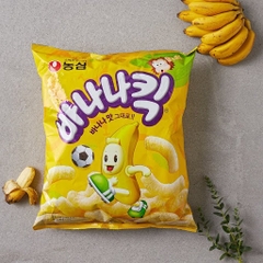 Bánh snack Hàn Quốc Nongshim vị chuối 75g | 농심 바나나킥 75g