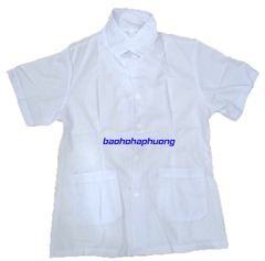 Áo Công Nghệ Tạp Vụ Nữ Non Mỹ Màu Trắng