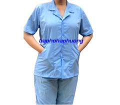 Áo Công Nghệ Tạp Vụ Nữ Non Mỹ Màu Xanh