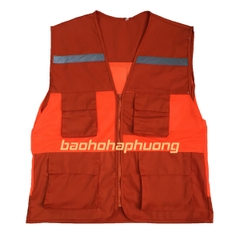 Áo Gile Bảo Hộ Lưới Nhỏ Màu Cam