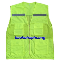 Áo Gile Túi Hộp Vải Gió Màu Vàng Chanh