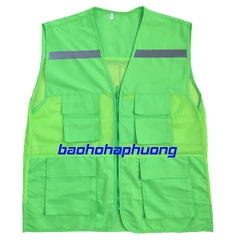 Áo Gile Túi Hộp Vải Gió Màu Xanh Chuối