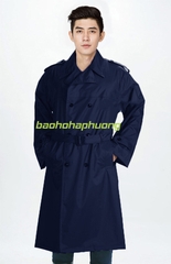 Áo mưa măng tô nam màu tím than