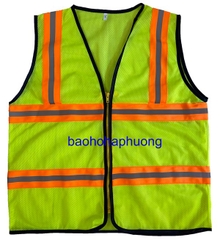 Áo Phản Quang 3M Viền Đen Màu Vàng Chanh