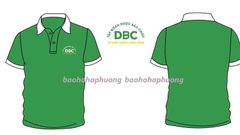 Áo Phông Đồng Phục Có Cổ Màu Xanh