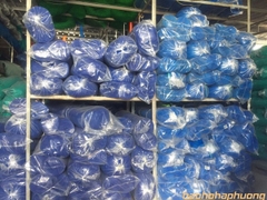 Lưới bao che công trình màu xanh blue