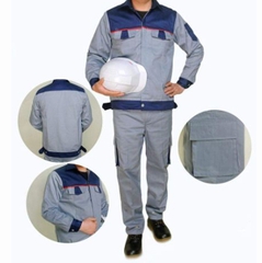 Quần Áo Bảo Hộ Ghi Xám Phối Tím Than