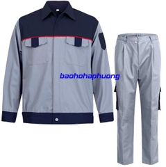 Quần Áo Bảo Hộ Ghi Xám Phối Tím Than
