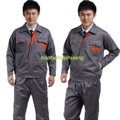 Quần Áo Bảo Hộ Kỹ Sư Màu Chì Phối Cam