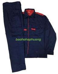 Quần Áo Bảo Hộ Màu Tím Than Phối Đỏ