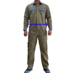 Quần Áo Bảo Hộ Màu Xi Măng Phối Ghi