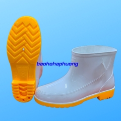 Ủng Cao Su Thấp Cổ Hoa San Nam 09 Màu Trắng