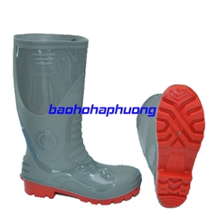 Ủng Mũi Thép Đế Thép Hoa San Màu Xám
