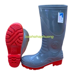 Ủng Mũi Thép Hoa San Màu Xám