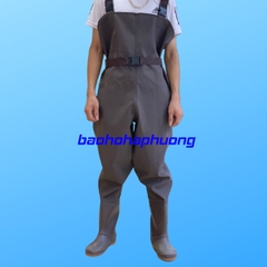 Ủng Yếm Lội Nước Màu Nâu