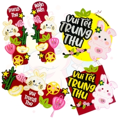 Bảng treo vải nỉ Trung thu