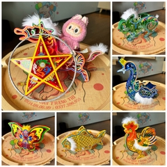 Đèn Trung thu giấy kiếng khung nhựa lớn 25cm