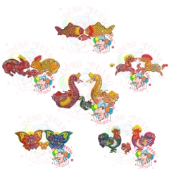 Đèn Trung thu giấy kiếng khung nhựa lớn 25cm