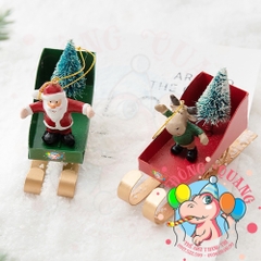 Xe trượt tuyết treo cây thông (03 mẫu)