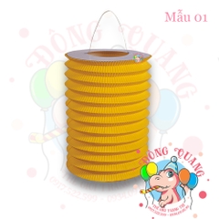 Đèn giấy xếp hình trụ đơn sắc (tròn)