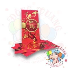 Set 6 bao lì xì đỏ may mắn (bản dài)