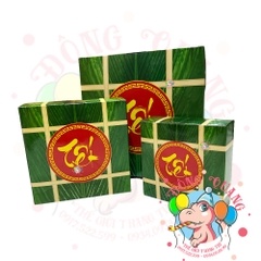 Bánh chưng, tét, dưa hấu giấy xếp