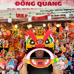 Đầu lân giấy lắp ráp thủ công (mẫu 2)